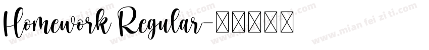 Homework Regular字体转换